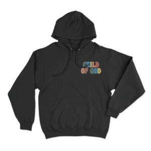 Colorful Child of God Unisex Hoodie Black